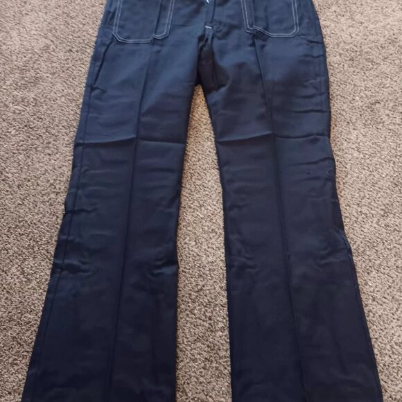 Vtg Spiegal Casual Flare Bottoms Men's Jeans NAVY Retro 36 X 33 NWT Deadstock - Picture 3 of 7